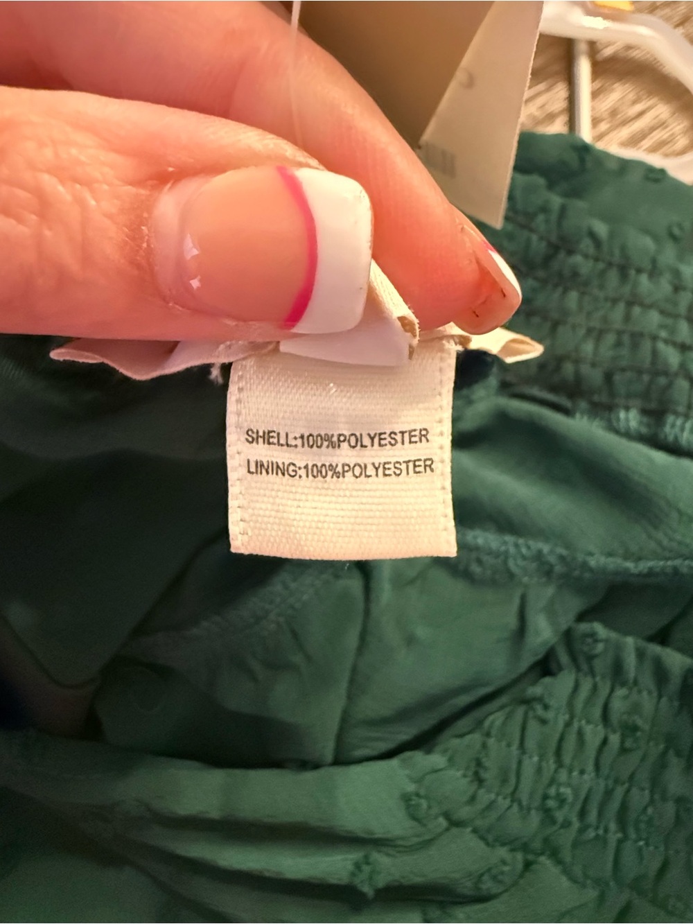 Monteau Forest Green Swiss Dot Tiered Midi Dress - Picture 6 of 7